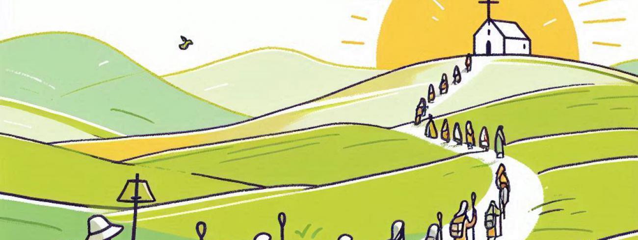 Op pelgrimstocht © Dries