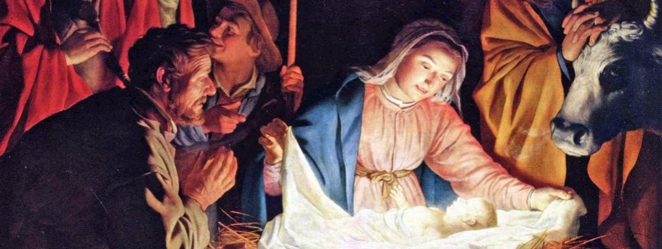 De geboorte van Jezus met de engel, Maria en Jozef © Pixabay