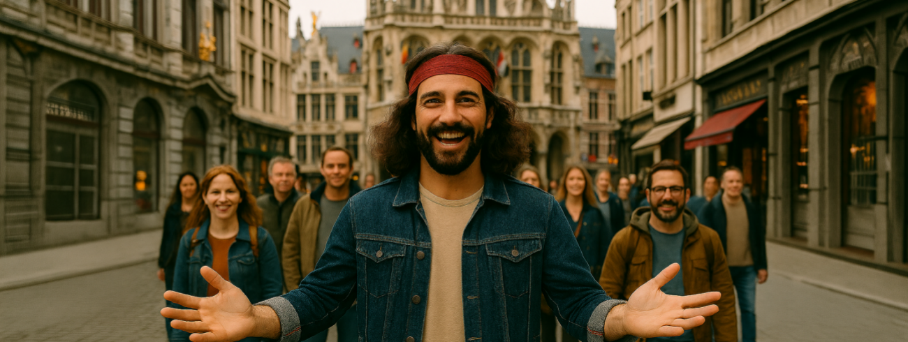 Jezus in Antwerpen © AI gegenereerd