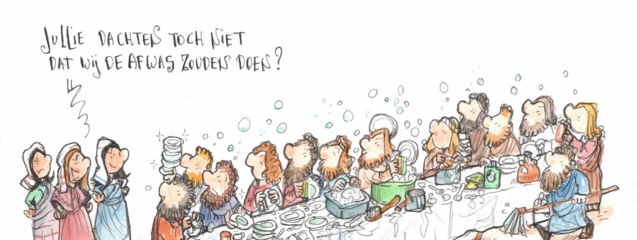 Jullie dachten toch niet dat wij de afwas zouden doen!!! © Joris Snaet