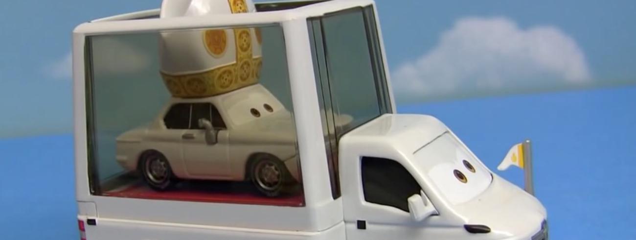 Afbeeldingsresultaat voor cars pausmobiel