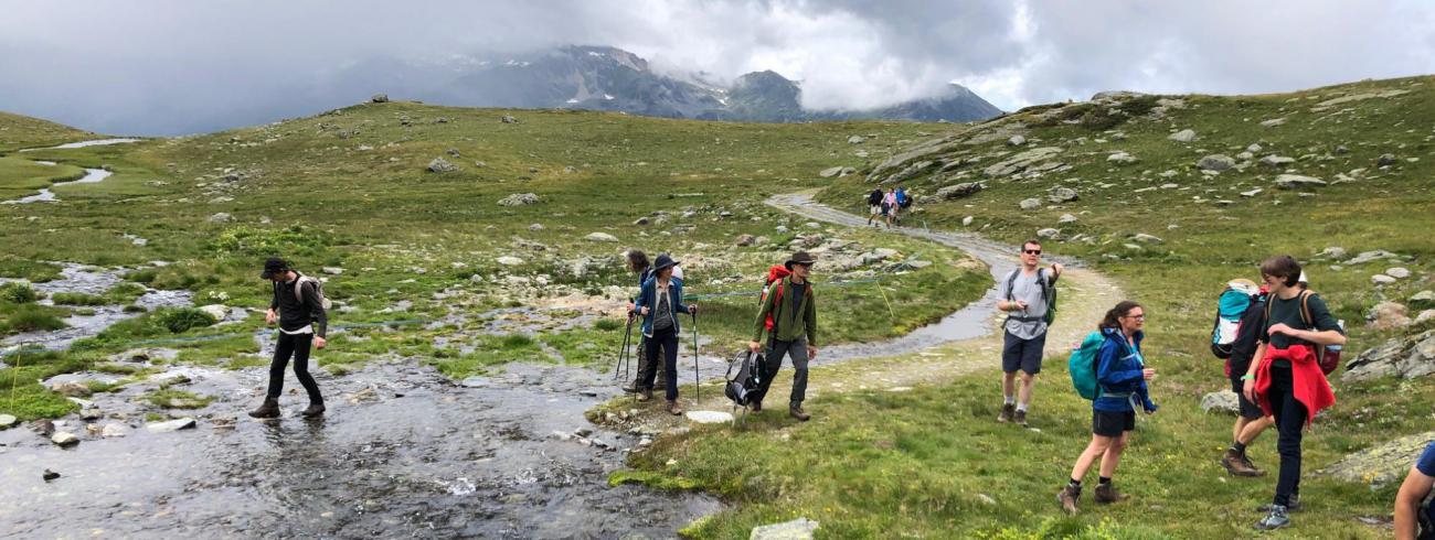 Op wandel in de bergen tijden de gezinsvakantie in het Zwitserse Chandolin (30 juli tot 7 augustus)  © Rik Poppe