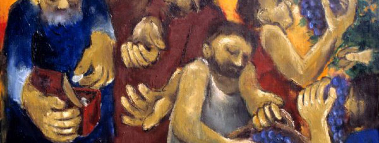 De arbeiders van het elfde uur (Matteüs 20, 1-15). ©  Luc Blomme