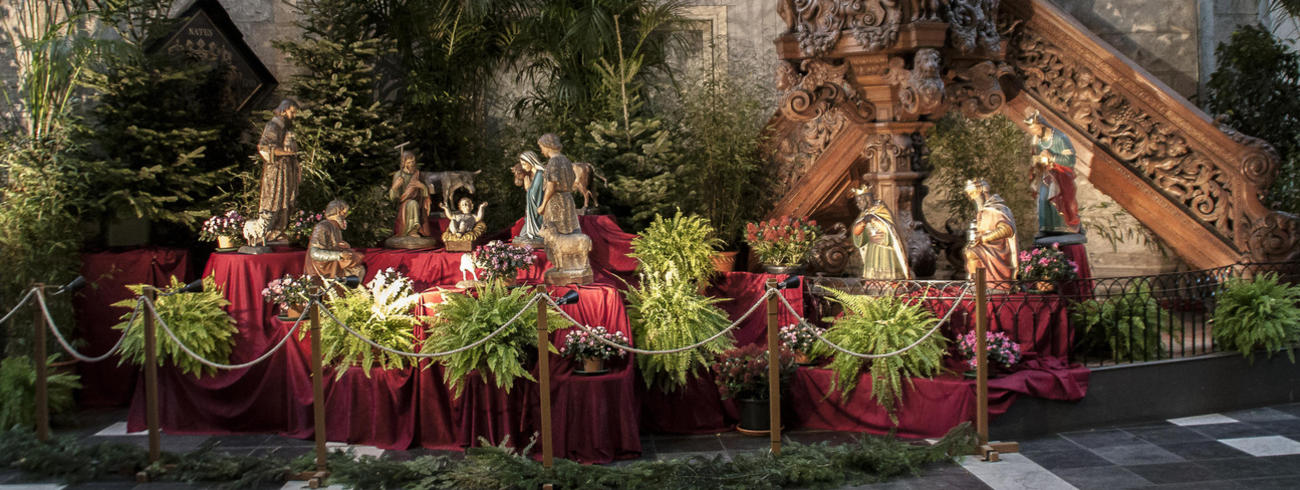 Kerststal in de Sint-Niklaaskerk 