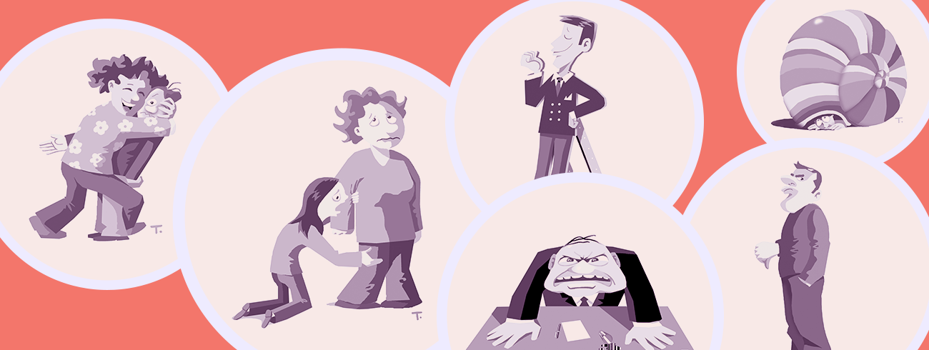 Hoe overleef ik moeilijke mensen? © Illustratie: Thees Carstens, Kok Boekencentrum Uitgevers met toestemming