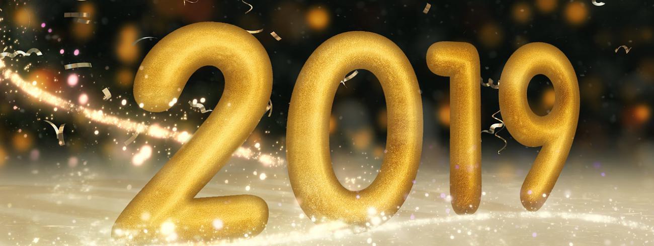 En laten we het glas heffen op een vreugdevol 2019 voor al onze lezers! © pixabay