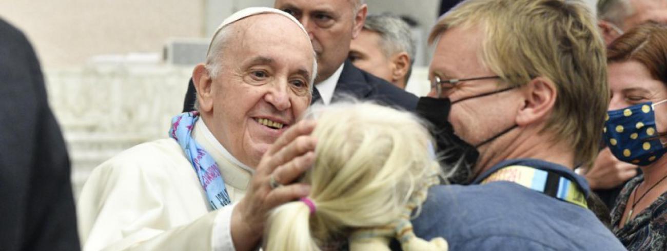 Er was ook tijd voor persoonlijk gesprek © Vatican Media