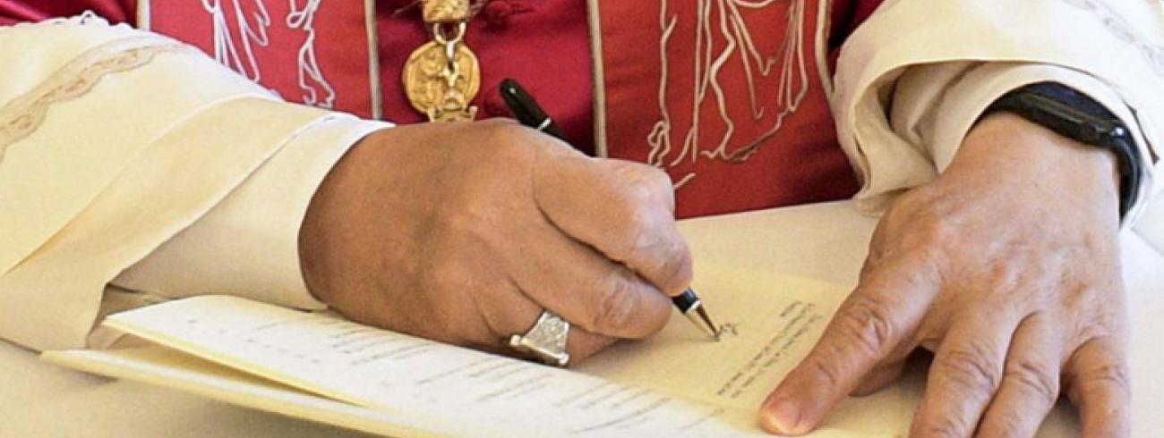 ondertekening dilexi te 