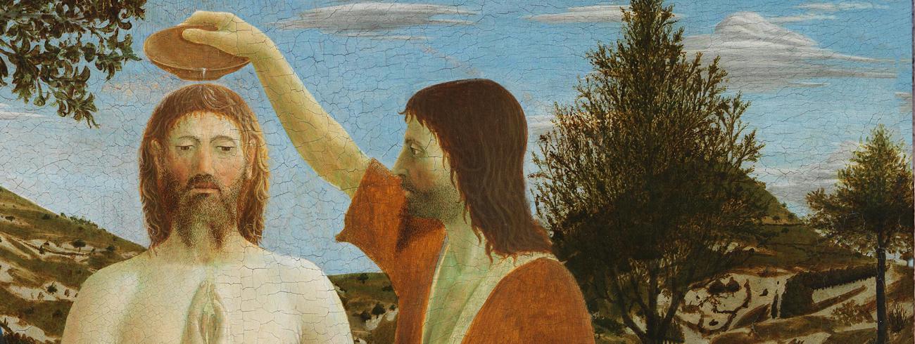 De doop van Christus, Piero della Francesca, ca. 1450 © Wikimedia Commens