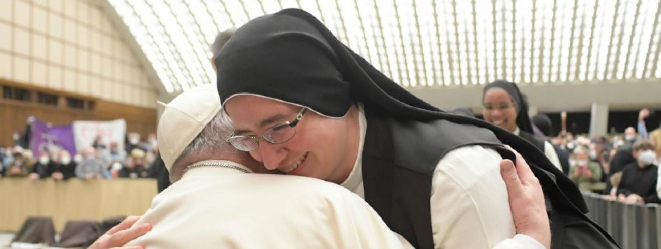 Paus Franciscus tijdens de audiëntie vanmorgen © Vatican Media