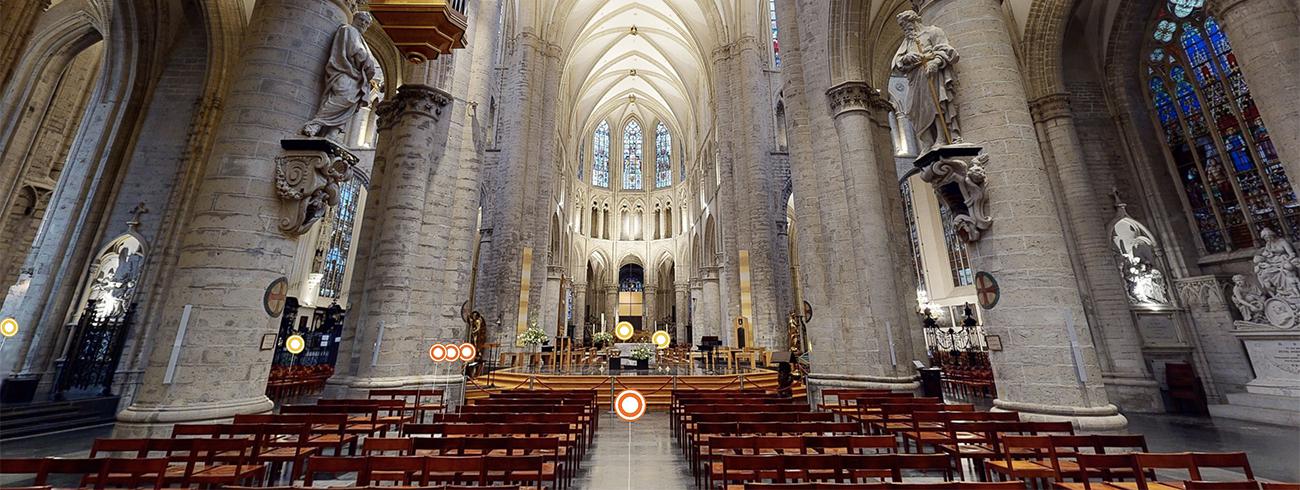 Op virtueel bezoek door de Sint-Goedele kathedraal © Sint-Michiels- en Sint-Goedelekathedraal Brussel