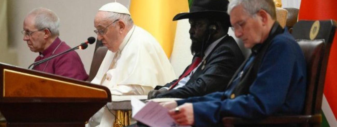 De oeculmenische delegatie in Zuid-Soedan © Vatican Media