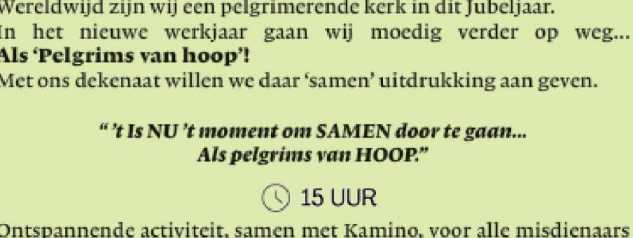 't is nu 't moment © bedevaarten