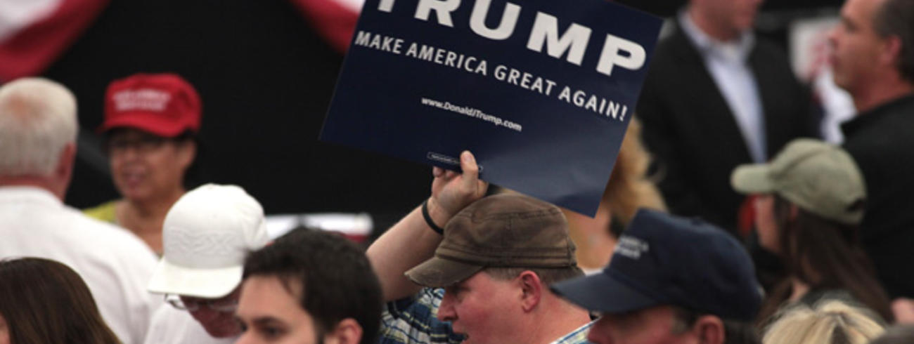 Trump-aanhangers op een bijeenkomst in Las Vegas. © Foto: Gage Skidmore/Flickr.com (cc)