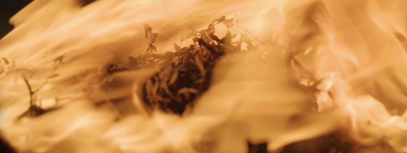 De as voor de viering van Aswoensdag wordt gemaakt van oude palmtakken uit de viering van Palmzondag het jaar voordien. © Bert Degraeve