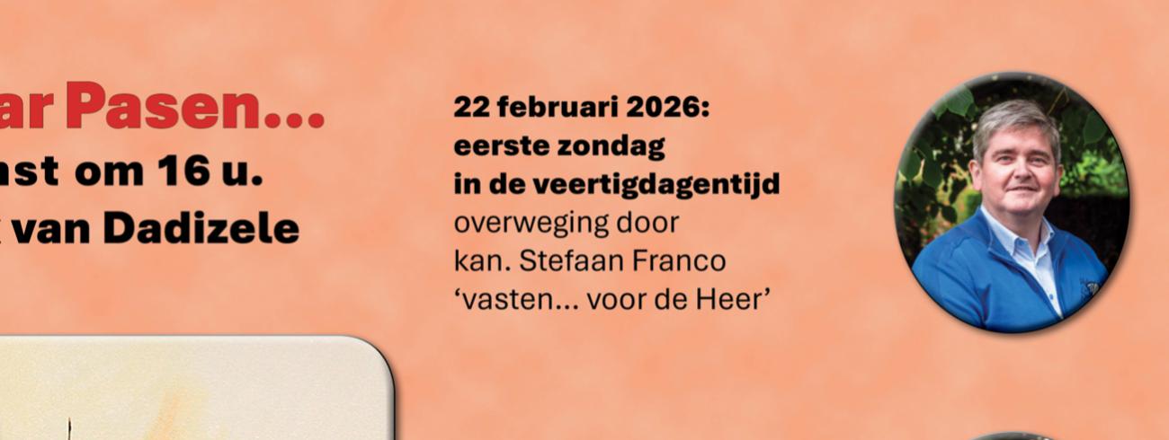 3 zondagen: vesperdienst 16 u met homilie © Thierry Christiaens