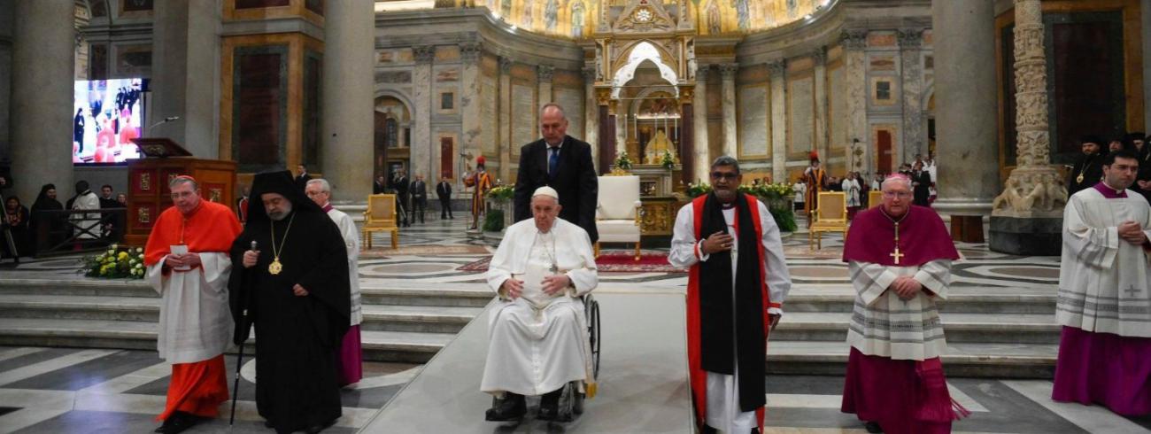 Vesperdienst op het einde van de gebedsweek voor de eenheid © Vatican Media