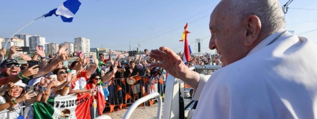 Paus Franciscus tijdens de slotviering van de Wereldjongerendagen © Vatican Media