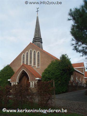 De kerk van Ten Broek op de grens van Sint-Genesius-Rode en Alsemberg; © www.kerkeninvlaanderen.be