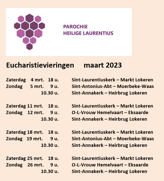 Nieuwe schikking vieringen 
