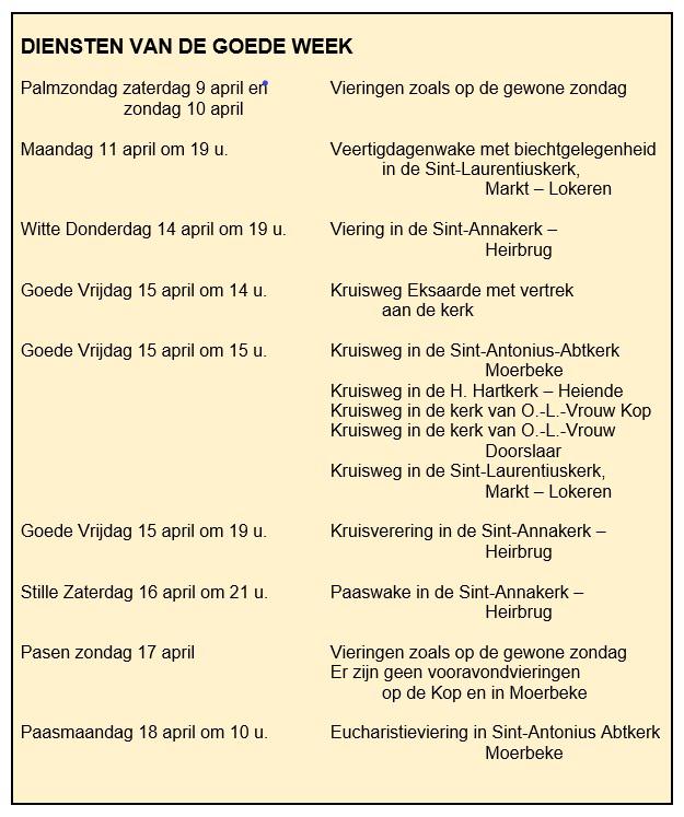 Diensten van de Goede Week 