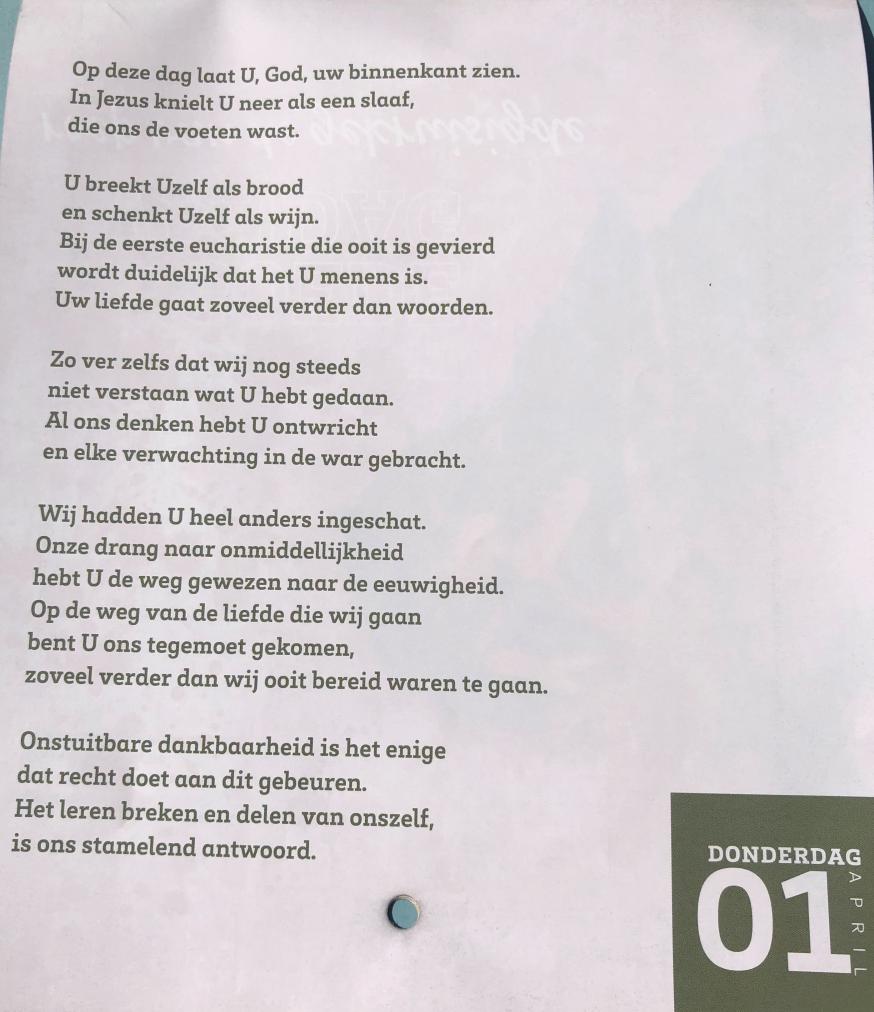 Vastenkalender 1 april 2021 © Broederlijk Delen © Broederlijk Delen