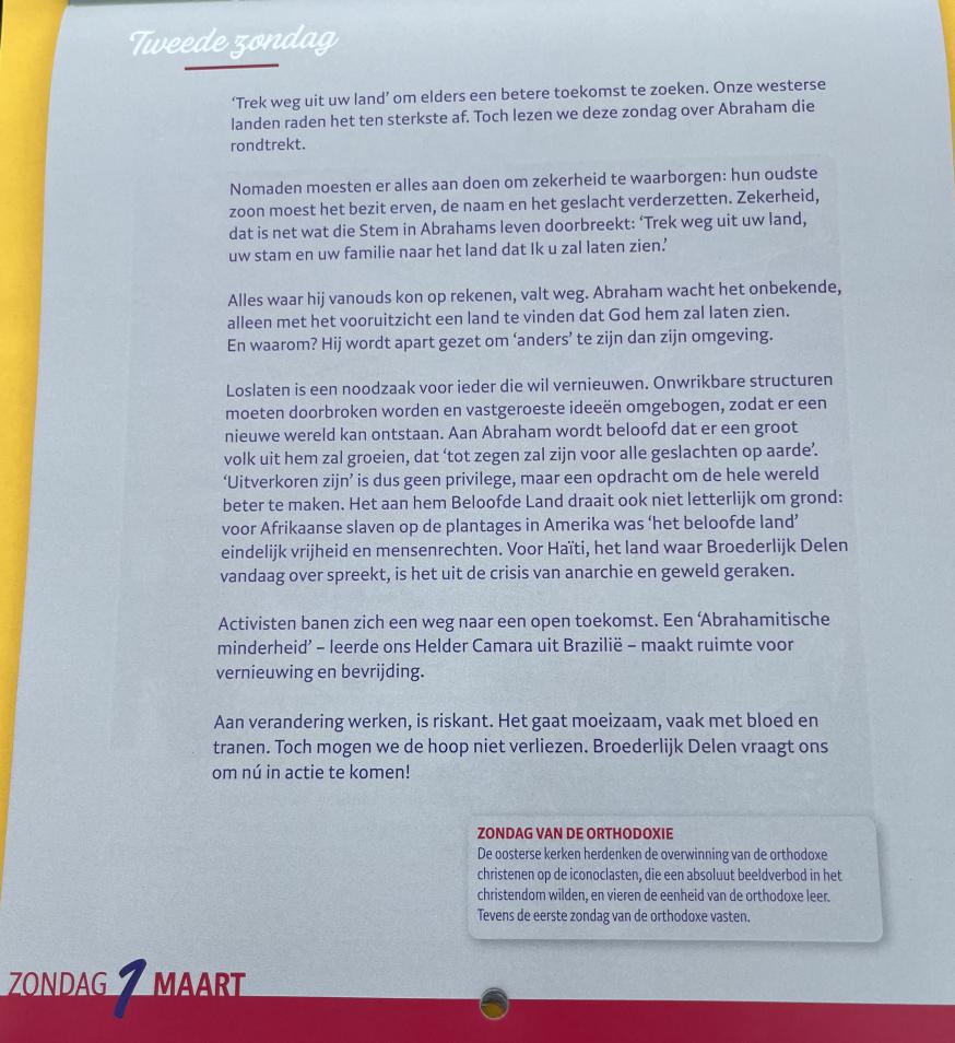 1 maart zondag 2026 © Broederlijk Delen