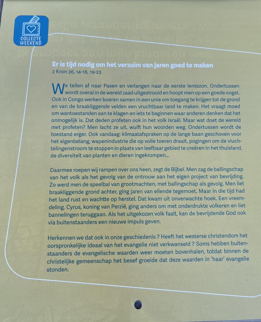 Zondag 10 maart 2024 © Broederlijk Delen