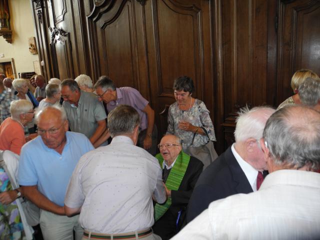 Receptie na de eucharistieviering in de Sint-Niklaaskerk © Familie van Jef Mermans