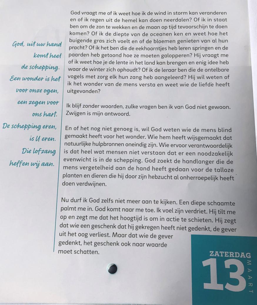 Vastenkalender 13 maart © Broederlijk Delen