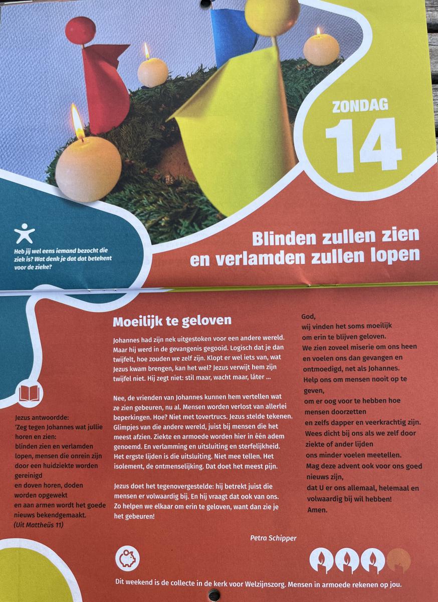 Adventskalender 14 dec zond 2025 © Welzijnszorg