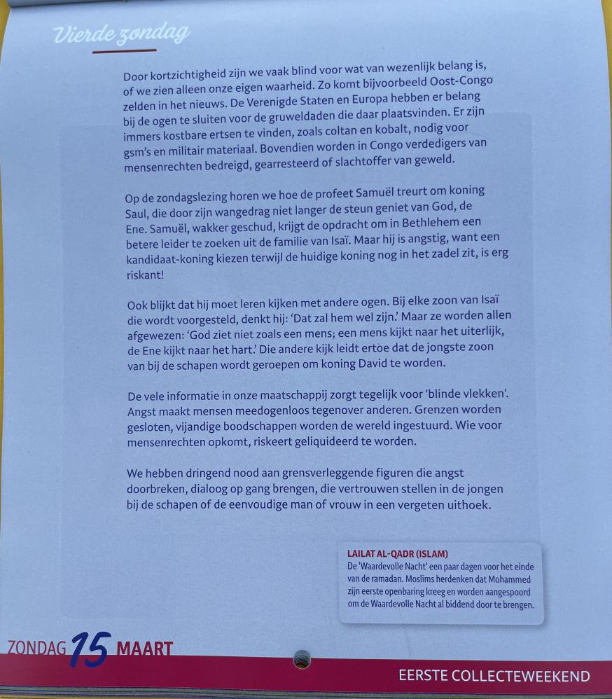 15 maart zondag 2026 © Broederlijk Delen