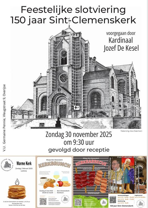 Feestelijke slotviering 150 jaar Sint-Clemenskerk in Hoeilaart  