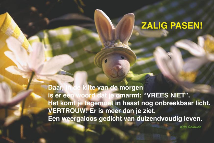 Zalig Pasen © Pixabay, bewerkt A.S.