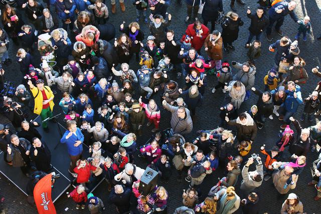 In Utrecht werd met een record van 370 klokken en klokjes de Actie Kerkbalans ingeluid © Ramon Mangold/Kerkbalans