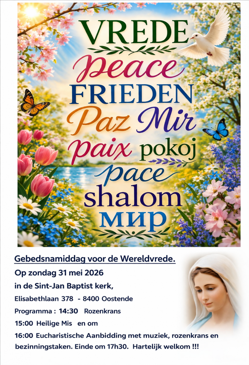 Affiche Gebedsdag voor de wereldvrede © Chris De Groote