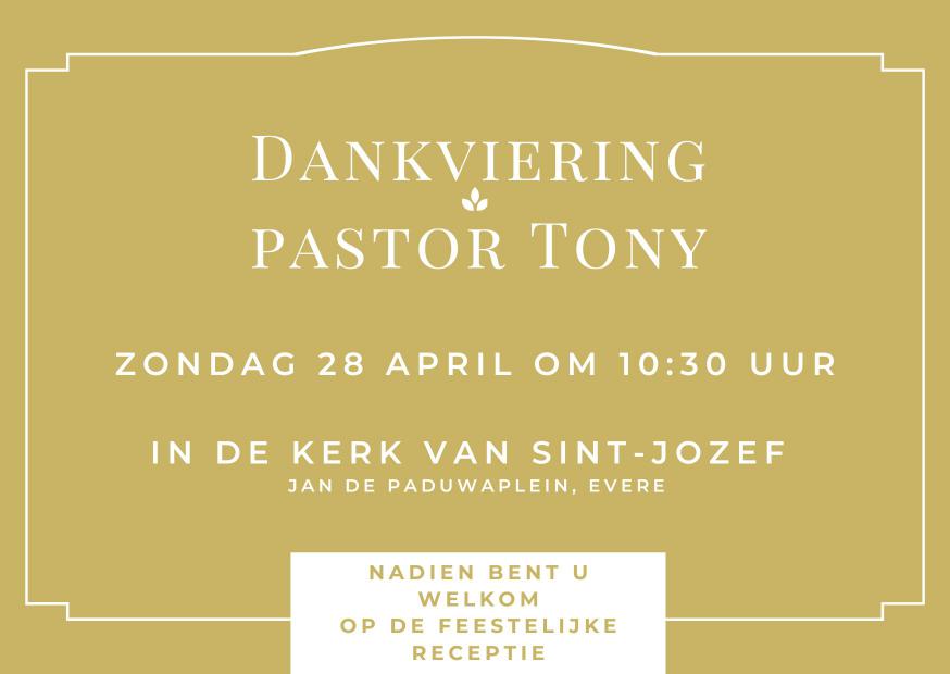 Dankviering voor pastor Tony 