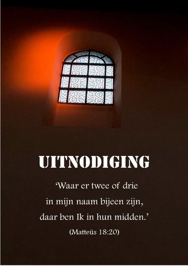Glasraam kerk Ename 