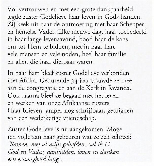 tekst gedachtenisprentje 
