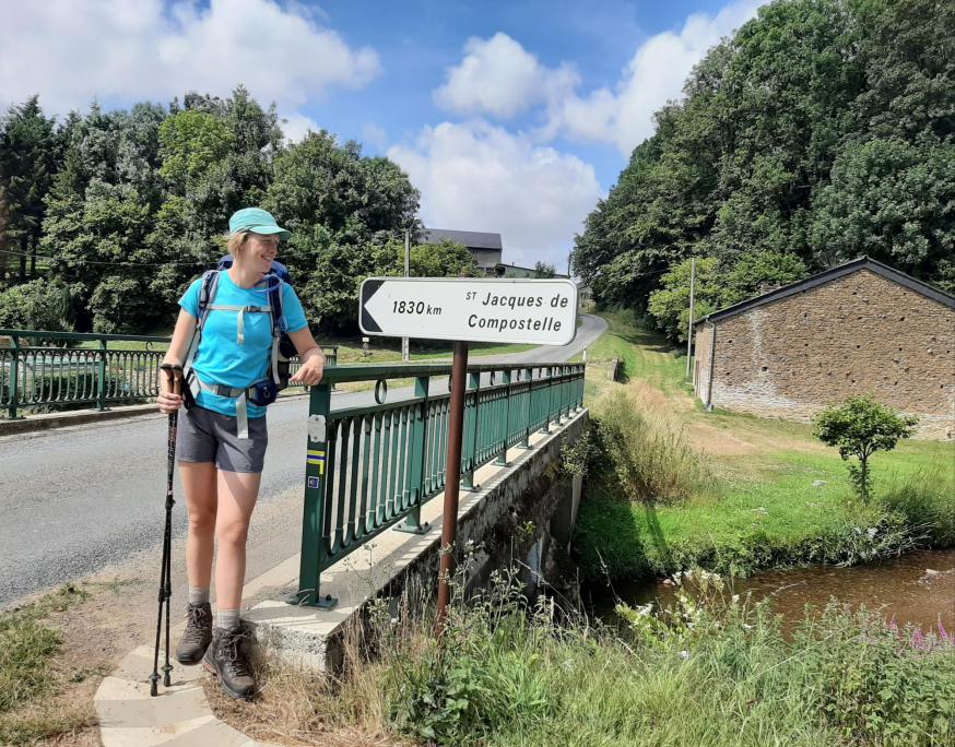 Eva op weg naar Compostella 