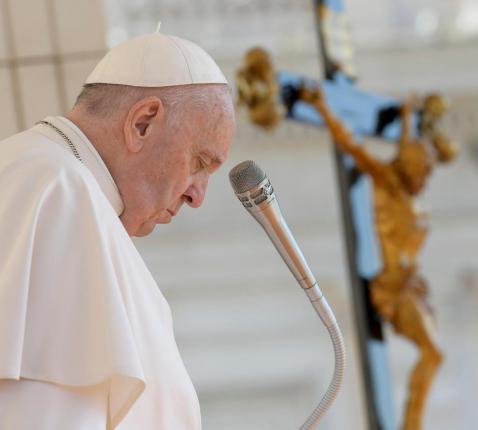 Paus Franciscus tijdens de de algemene audiëntie © Vatican Media