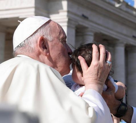 Paus Franciscus tijdens de de algemene audiëntie © Vatican Media