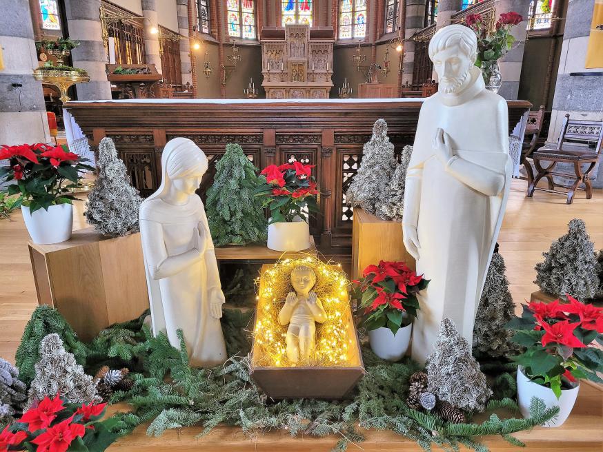 Kerstkribbe in de kerk van Mijlbeek 