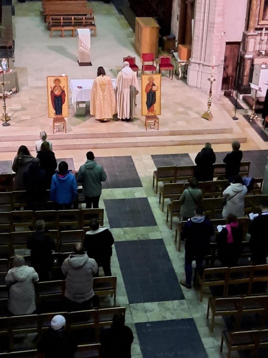 Oekraïens Grieks-Katholieke Kerstviering voorgegaan door priester Mykola Paliuh © Pastorale zone Leuven aan de Dijle