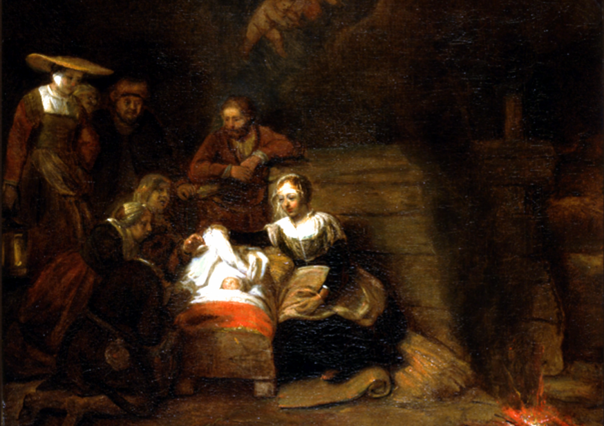  De aanbidding van het kind © Samuel van Hoogstraten, 1647, Dordrechts Museum