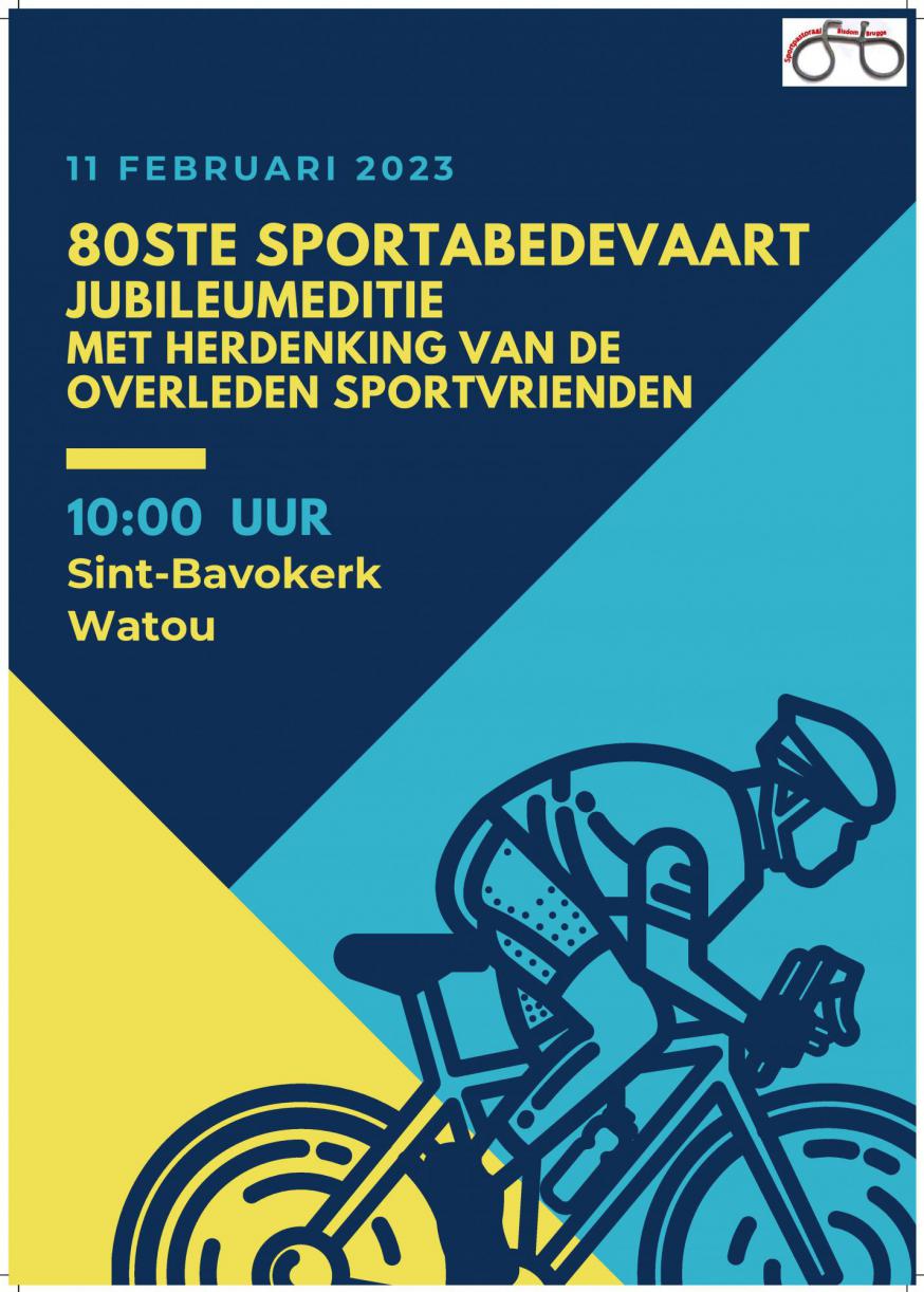 Affiche voor de tachtigste Sportabedevaart op 11 februari 2023 