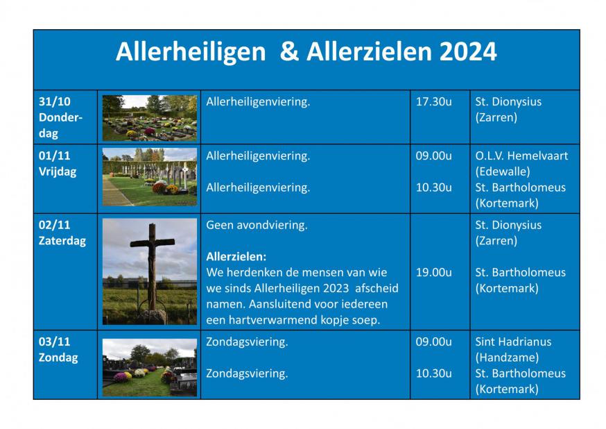 Allerheiligen - Allerzielen 2024 PE Krekedal Kortemark © Pastorale Eenheid O.L.V. Krekedal Kortemark