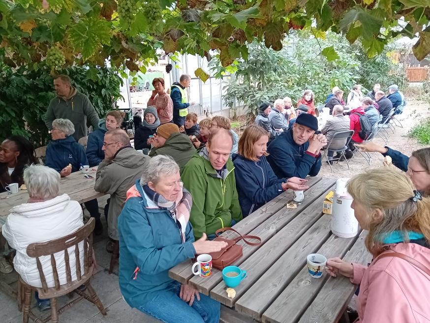 We startten met een ecodauwtrip met versnapering in Rawijs © PM