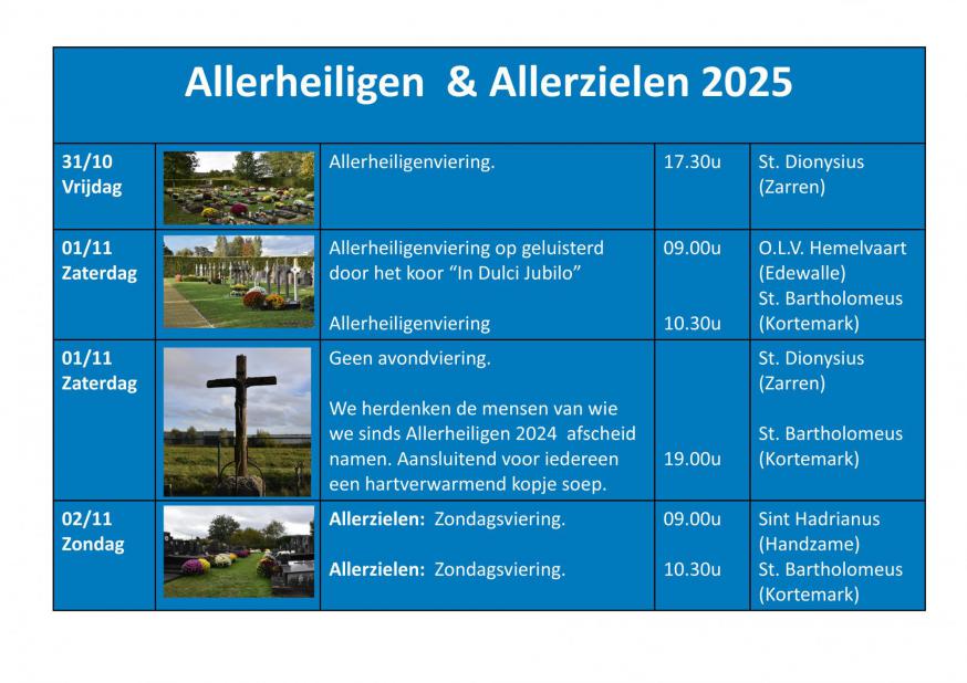 2025 Allerheiligen Allerzielen PE Krekedal Kortemark © Pastorale Eenheid O.L.V. Krekedal Kortemark