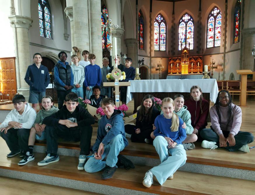 Leerlingen bij het anker 